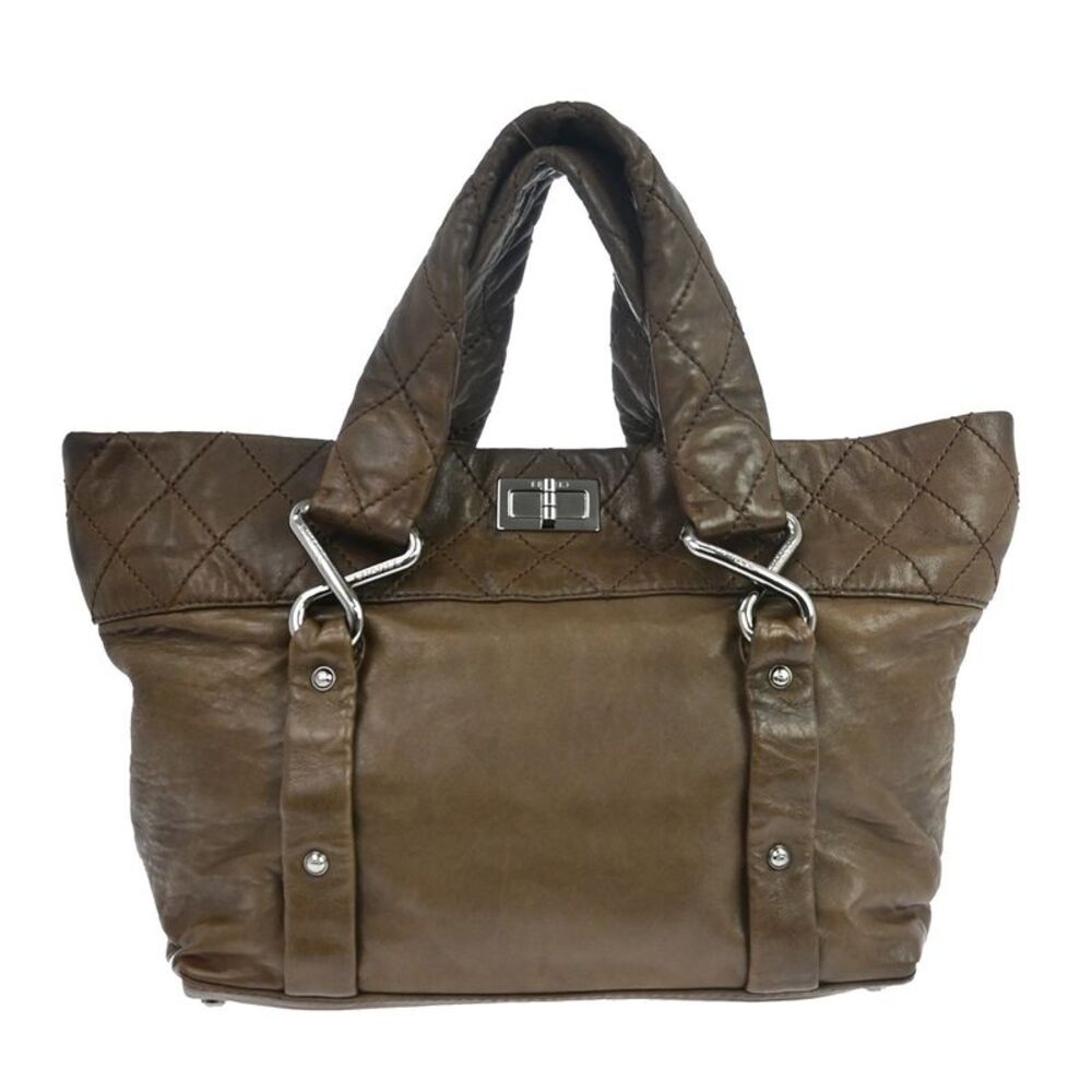 Chanel 8 Knots Lambskin Brown Leather Tote Bag Bag